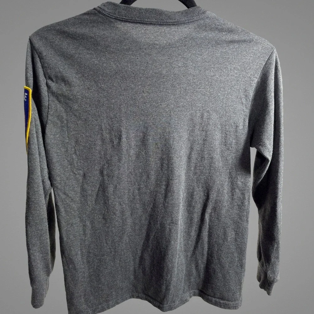 Fruit of the Loom Long Sleeve Shirt L 10/12 Youth DFW Airport SWAT Police Gray